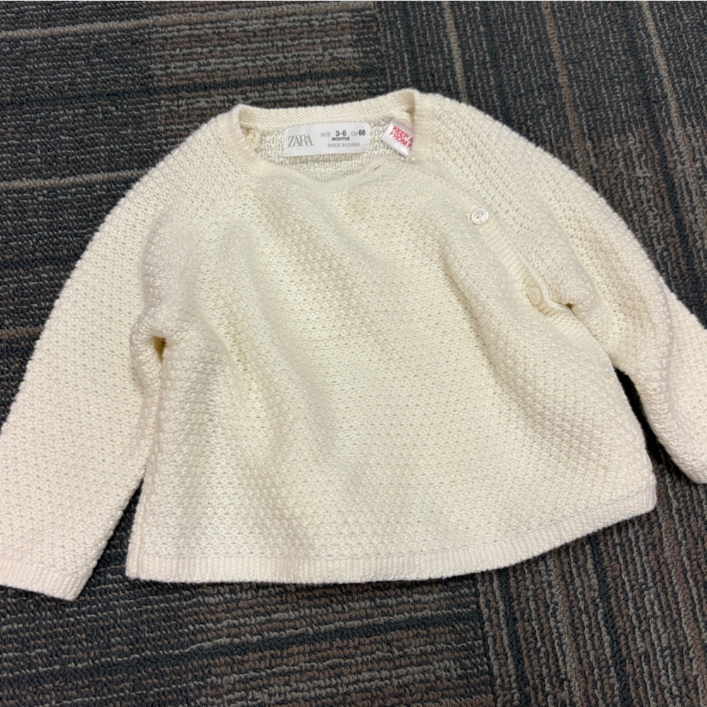 Zara Cream Colored Baby Sweater